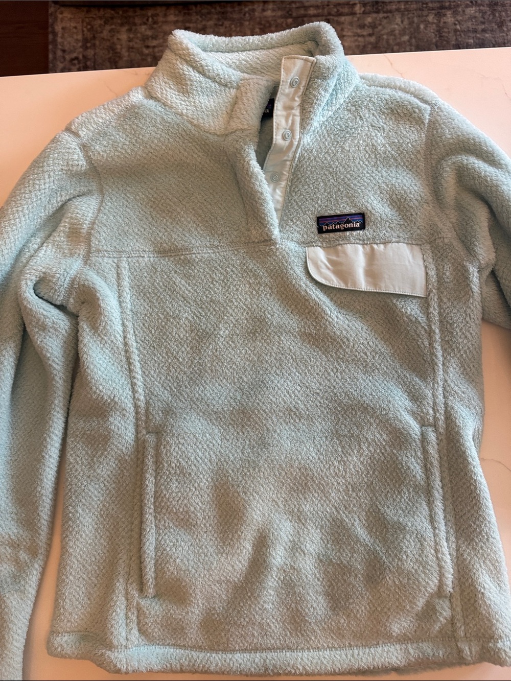 Patagonia Mint Green Snap-T Fleece Pullover